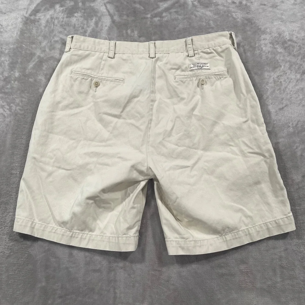 Polo Ralph Lauren Prospect Shorts Mens 34 Beige Chino Preppy Classic